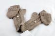 Handknit Baby Alpaca Glittens (Flax)