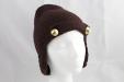 Handknit Baby Alpaca Aviator Hat (Grape)