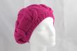 Handknit Baby Alpaca Beret (Hot Pink)