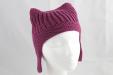 Handknit Baby Alpaca Earflap Hat (Plum)