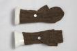 Handknit Baby Alpaca Child's Glittens (Brown)