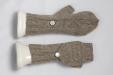 Handknit Baby Alpaca Child's Glittens (Flax)