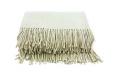 Herringbone Baby Alpaca / Silk Blend Throw (Cream)