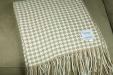 Houndstooth Baby Alpaca / Silk Blend Throw (Caramel / Cream)