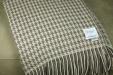Houndstooth Baby Alpaca / Silk Blend Throw (Chocolate / Griege)