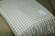 Houndstooth Baby Alpaca / Silk Blend Throw (Gray / Cream)