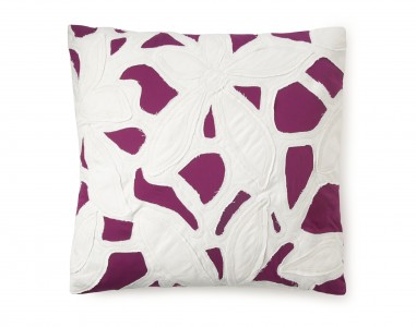 DVF Cutout Appliqué Pillow in Beet