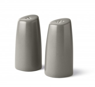 DVF Pebblestone Collection Salt and Pepper Shaker in Smoke Grey